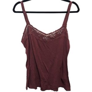 Old Navy Perfect Fit Burgundy Sequin Cami M ✨💖